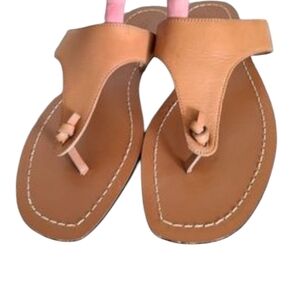 J CREW –  Playa women's Thong leather sandals mules – size 10